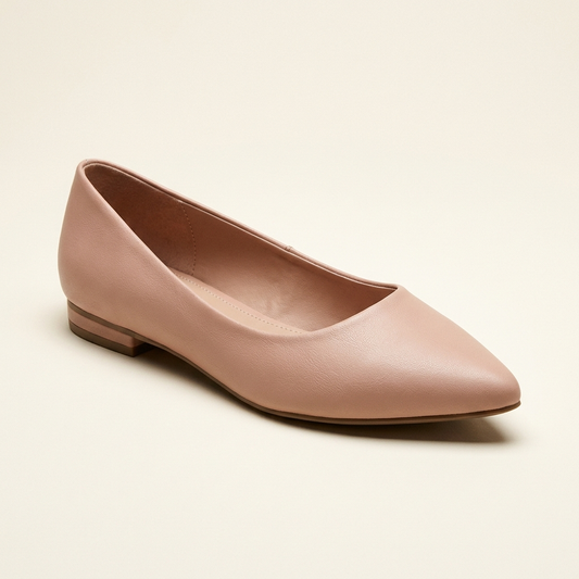 Pointed-Toe Ballet Flats